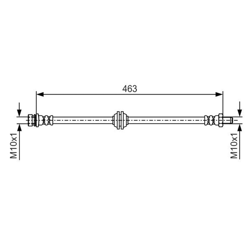 Bosch Brake Hydraulic Hose Line Front 1 987 481 544
