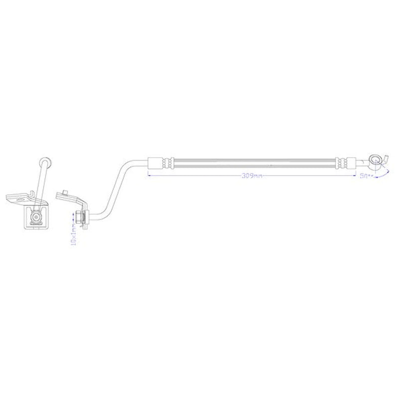 Juratek Brake Hydraulic Hose Line outer JBH1556R