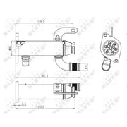 NRF EGR Cooler (Exhaust Gas Recirculation) 48006