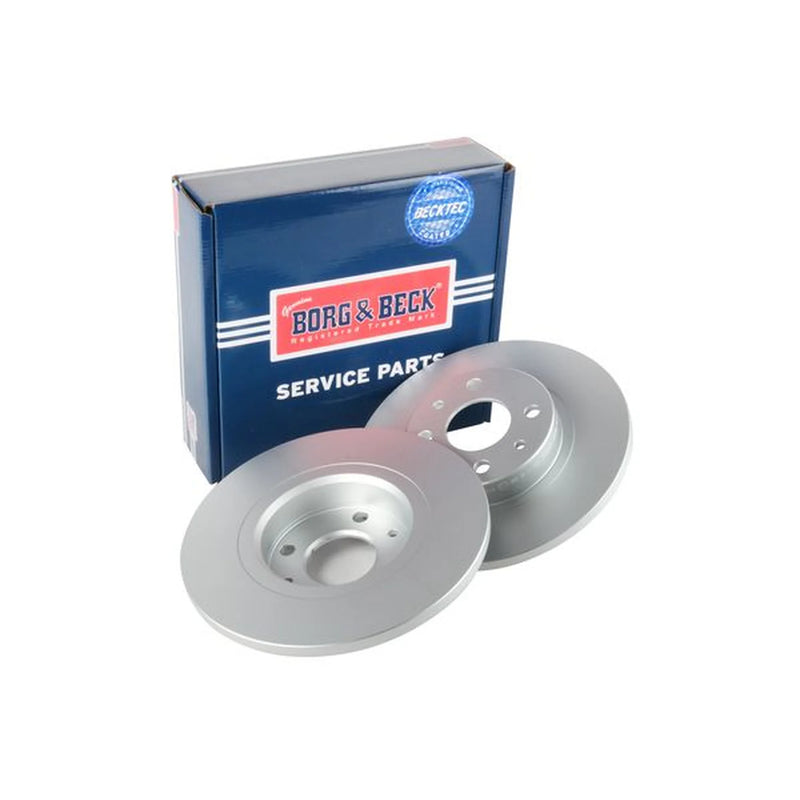Borg & Beck 2 x Solid Front Brake Discs BBD4002-x2