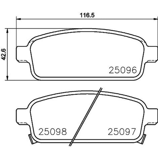 Mintex Rear Brake Pad Set MDB3182