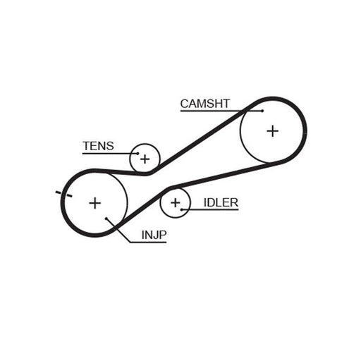 Gates Timing Belt Cambelt 80 Teeth 5345XS