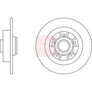 Apec 2 x Solid Rear Brake Discs DSK2234-x2