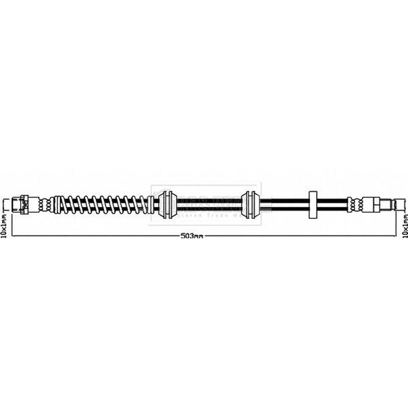 Borg & Beck Brake Hydraulic Hose Line Rear Right BBH8653