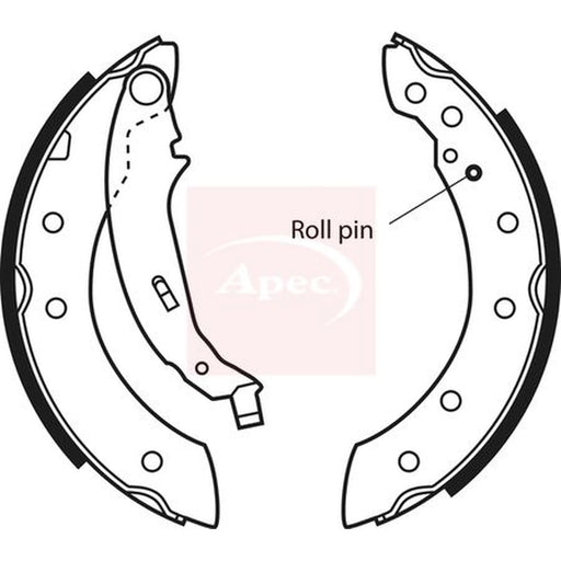 Apec Brake Shoe Set Axle Kit SHU531