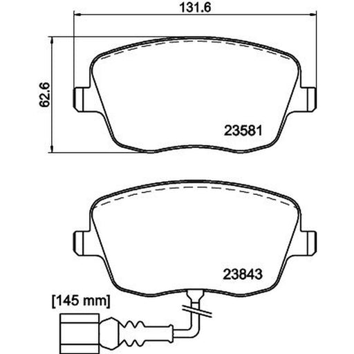 Mintex Front Brake Pad Set MDB2538