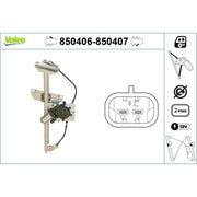 Valeo Electric Window Regulator Lifter Right Front 850407