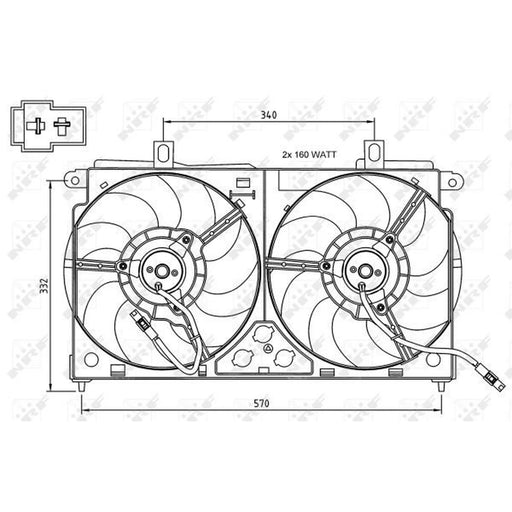 NRF Engine Cooling Fan 47048
