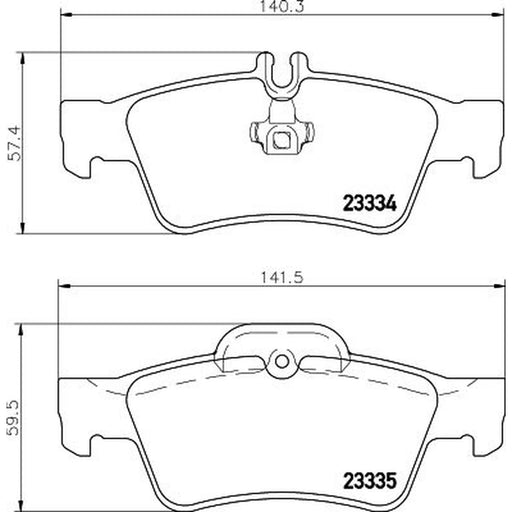 Mintex Rear Brake Pad Set MDB2587
