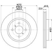 Mintex 2 x Vented Front Brake Discs MDC2526