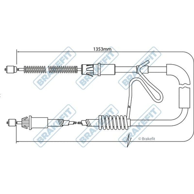 Apec Handbrake Cable Right Rear BBC3173