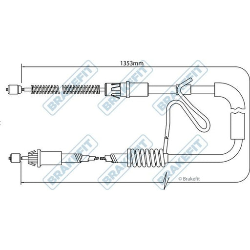 Apec Handbrake Cable Right Rear BBC3173