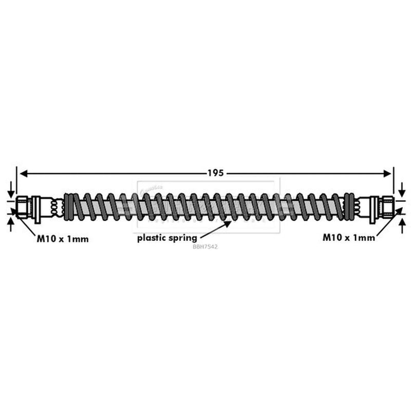 Borg & Beck Brake Hydraulic Hose Line Front BBH7542
