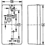 Hella Tail Light / Lamp R10W Left 2SD 006 040-131