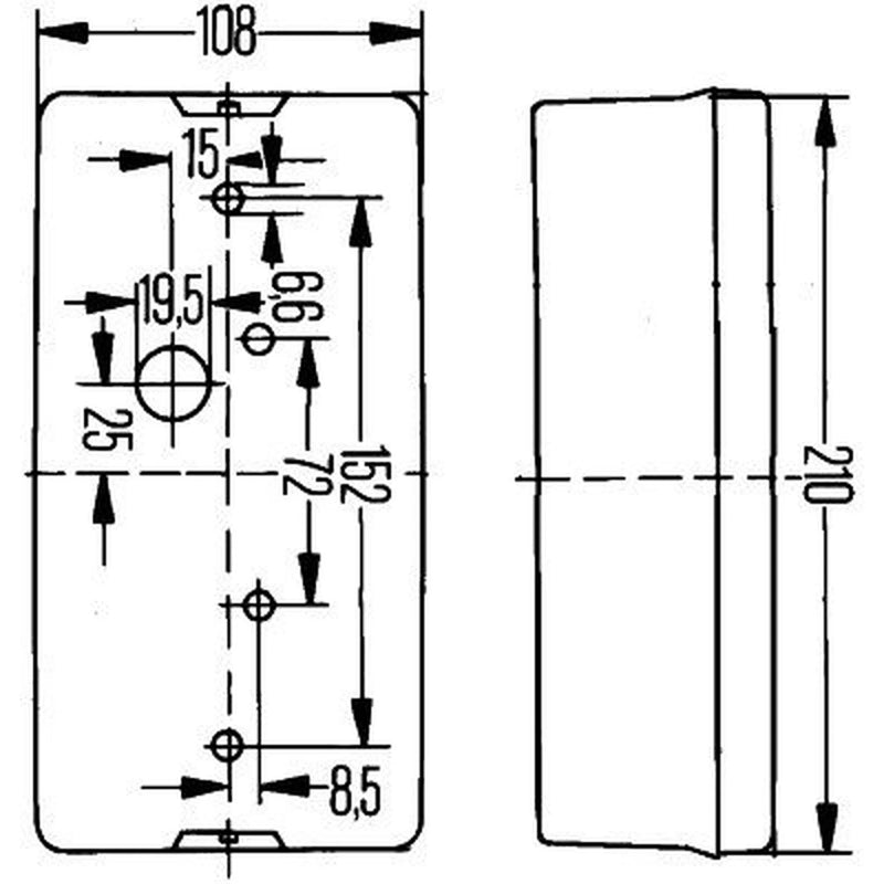 Hella Tail Light / Lamp R10W Left 2VP 006 040-351