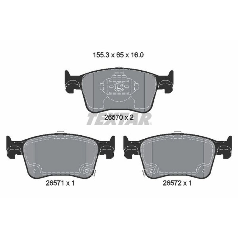Textar Front Brake Pad Set 2657001