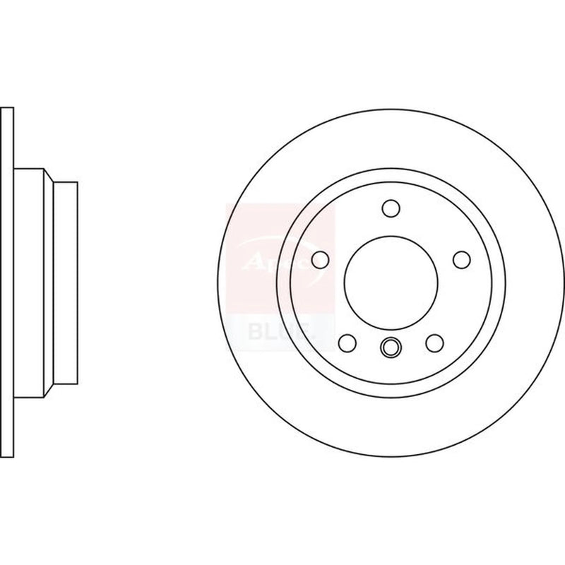 Apec 2 x Solid Rear Brake Discs SDK6148-x2