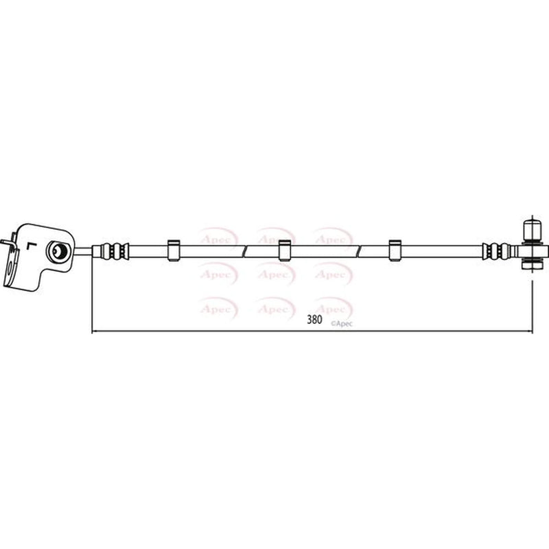 Apec Brake Hydraulic Hose Line Front Left HOS4014