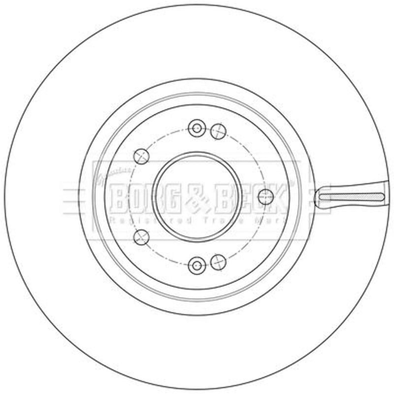 Borg & Beck 2 x Vented Front Brake Discs BBD6257S-x2