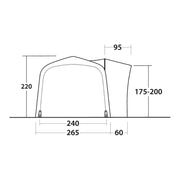 Outwell Crossville 250SA Air Drive-Away Campervan Air Awning 175-200cm - Outwell - Van Life Living
