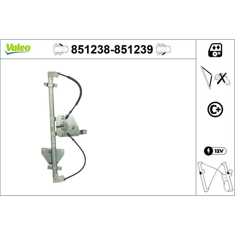 Valeo Electric Window Regulator Lifter Left Front 851238