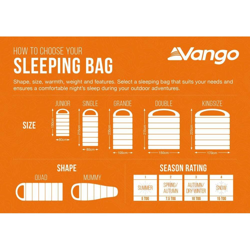 Vango Polaris Grande Sleeping Bag Grande Neptune - Vango - Van Life Living