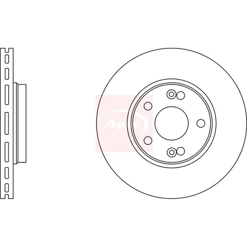 Apec 2 x Vented Front Brake Discs DSK2105-x2