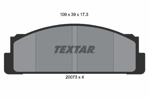 Textar Brake Pad Set Front 109mm x 39mm x 17.3mm 2007304