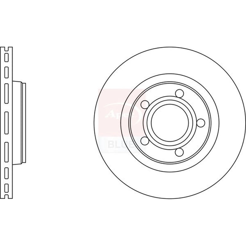 Apec 2 x Vented Front Brake Discs SDK6014-x2