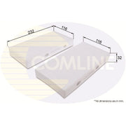 Comline Cabin Air Filter (Pollen Filter) EKF379-2