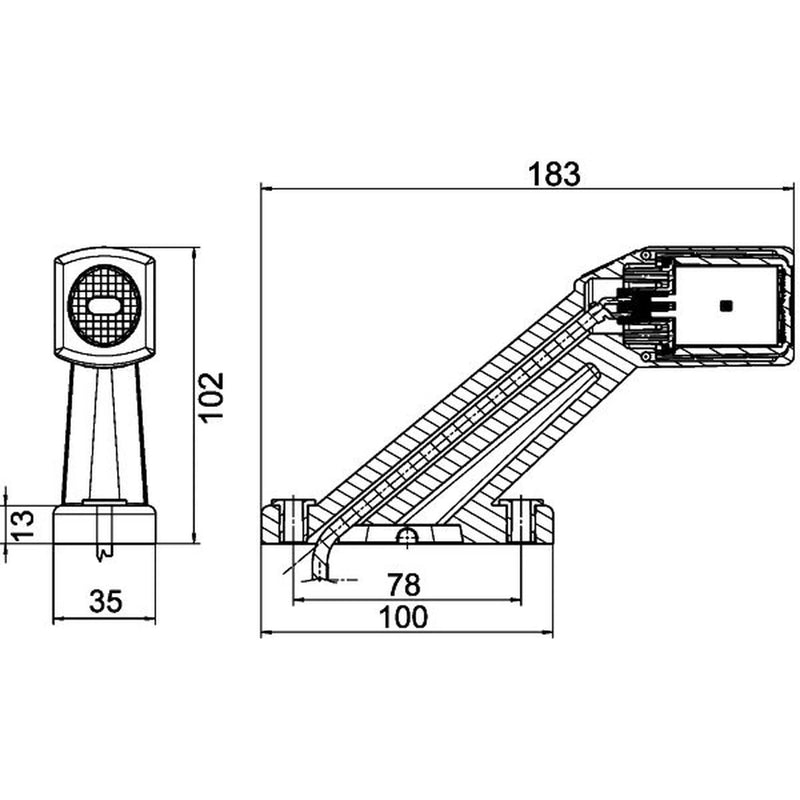 Hella Lamp Po S Sml Lh Md12/24V 2XS 2XS Lateral Mounting 2XS 011 769-091