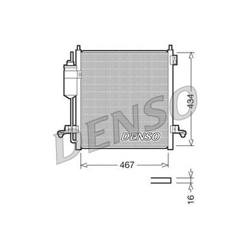 Denso Air Conditioning Condenser fits Mitsubishi L200 / Triton 2005-2015 2.5