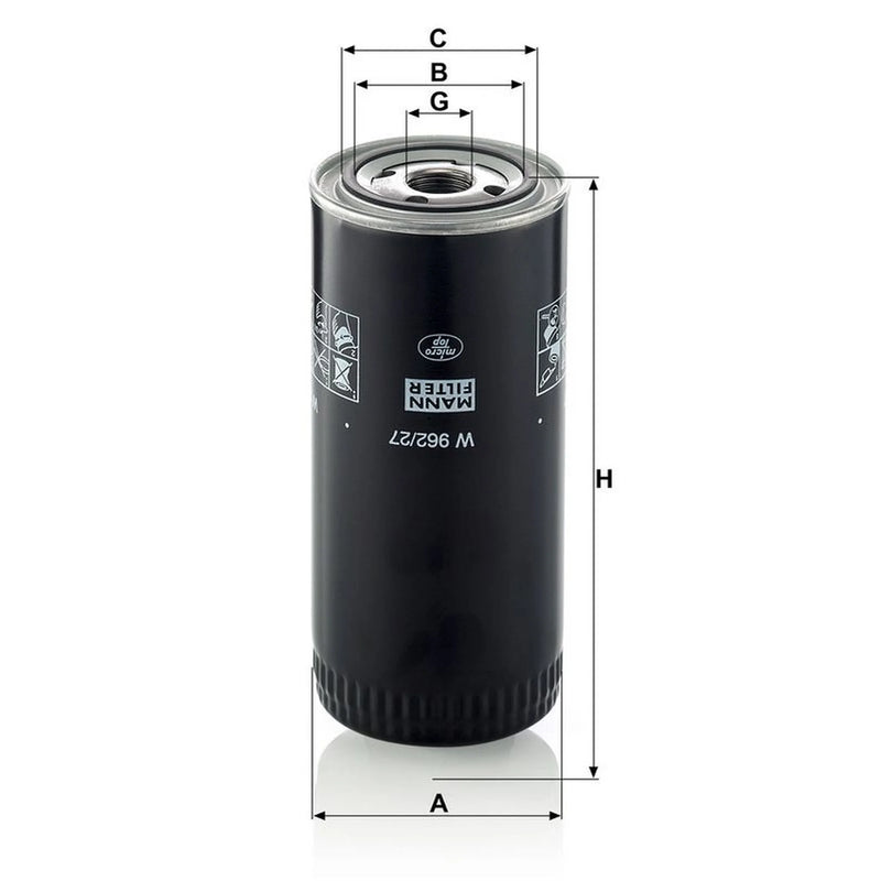 MANN-FILTER Engine Oil Filter W 962/27