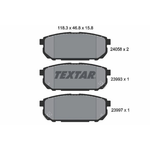 Textar Rear Brake Pad Set 2405801