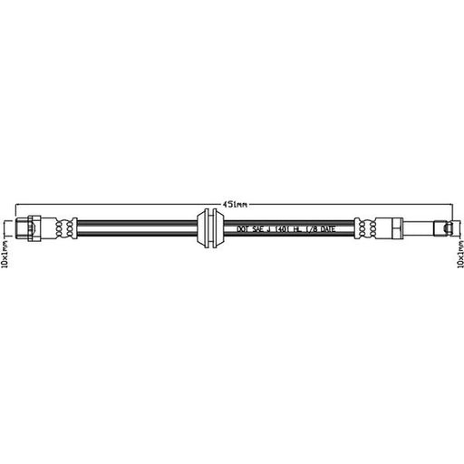 Abtex Brake Hydraulic Hose Line Right ABH1011