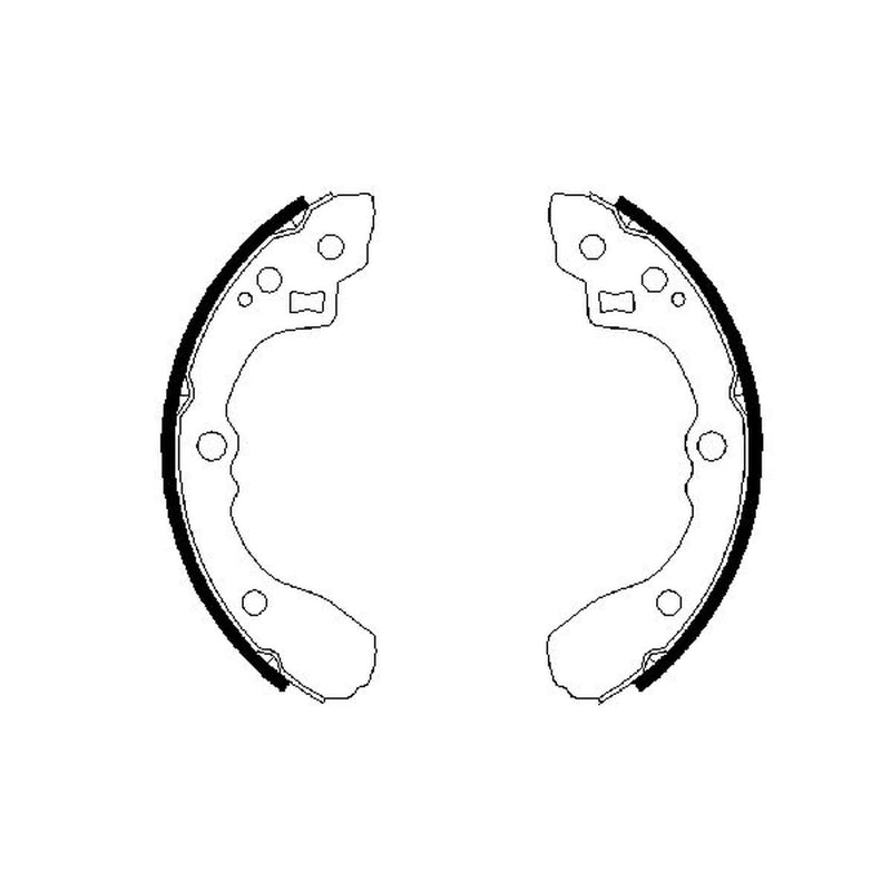 Bosch Brake Shoe Set Axle Kit 0 986 487 687