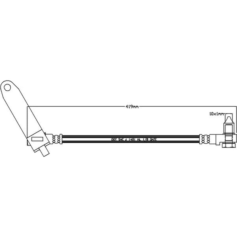 Abtex Brake Hydraulic Hose Line Front Right ABH1137R