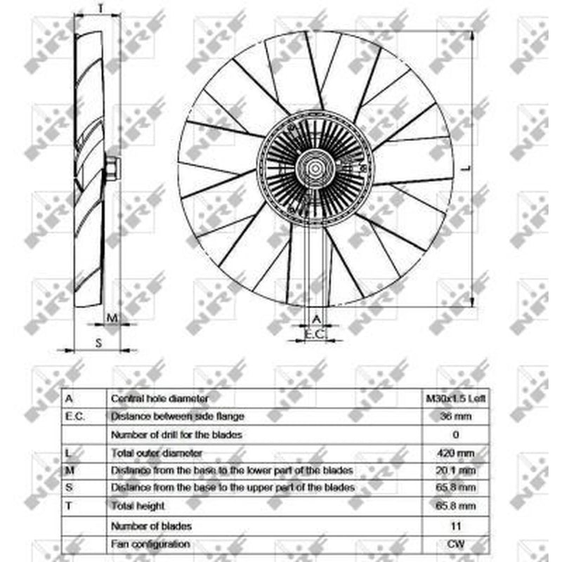 NRF Radiator Fan Clutch 49542