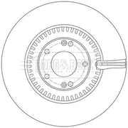Borg & Beck 2 x Vented Front Brake Discs BBD6247S-x2