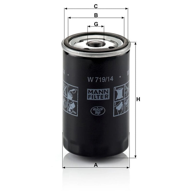MANN-FILTER Engine Oil Filter W 719/14