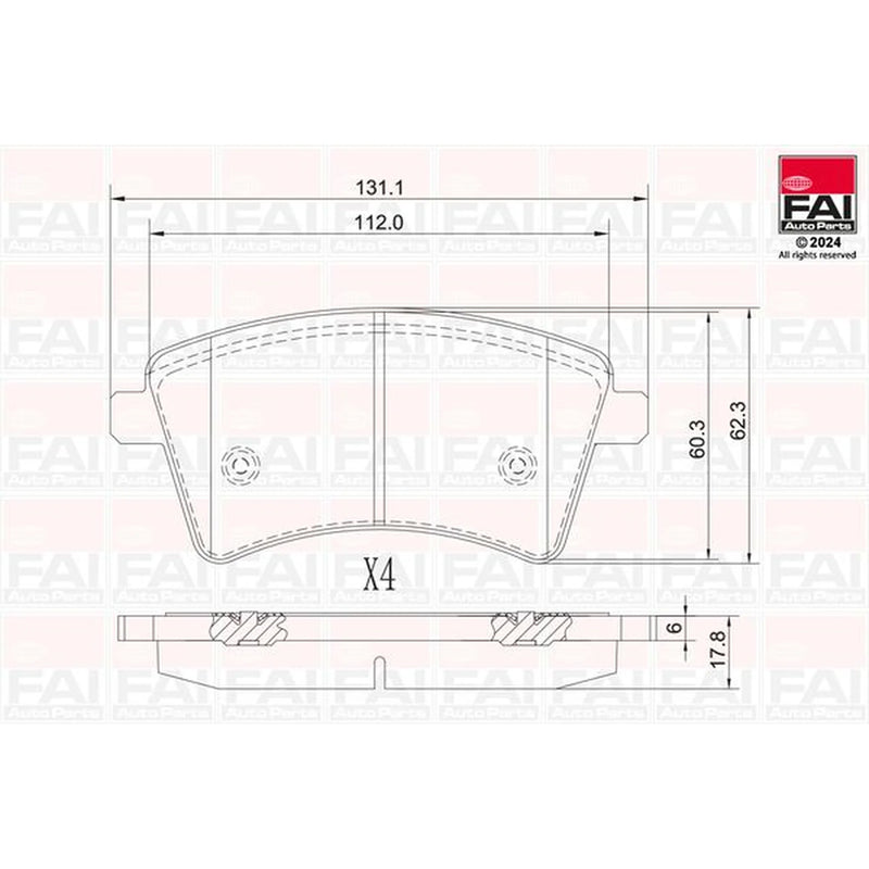 FAI Front Brake Pad Set BP166
