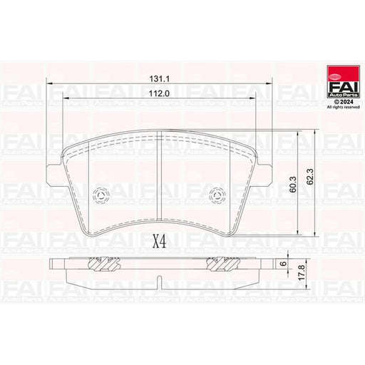 FAI Front Brake Pad Set BP166