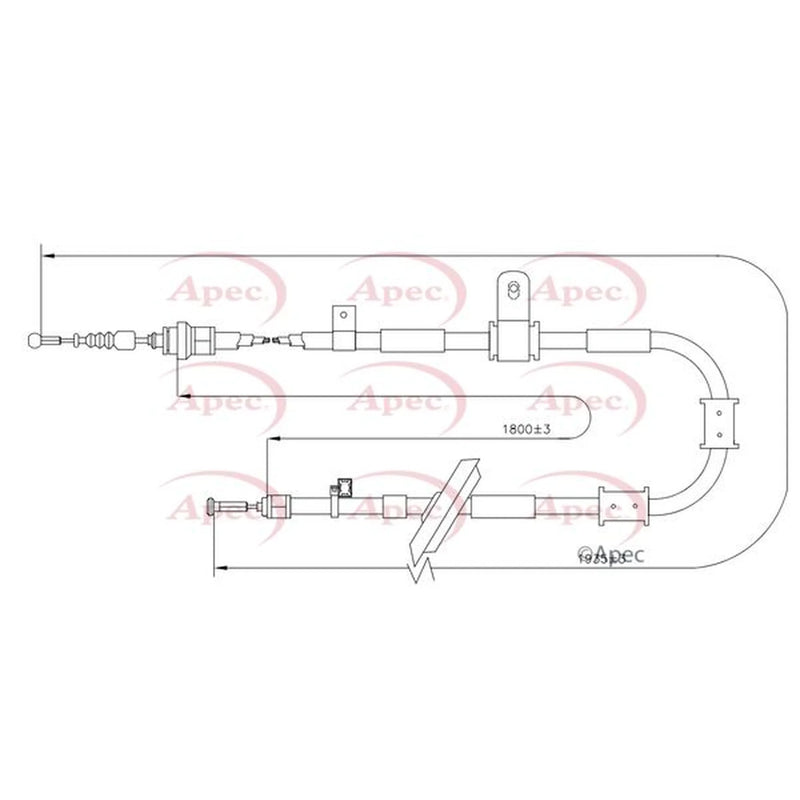 Apec Handbrake Cable Right Rear CAB1856
