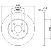 Mintex Mintex Rear Brake Disc Kit MDK0222