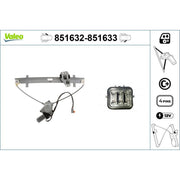 Valeo Electric Window Regulator Lifter Left Front 851632