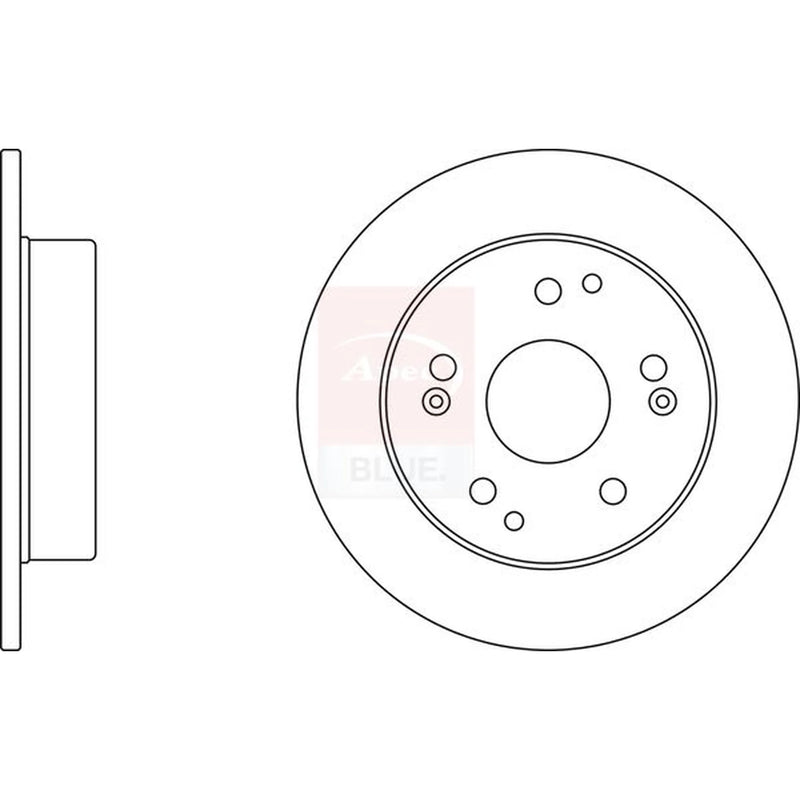 Apec 2 x Solid Rear Brake Discs SDK6278-x2