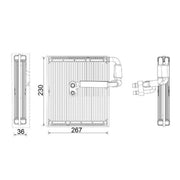 Mahle Air Conditioning Evaporator AE 27 000P