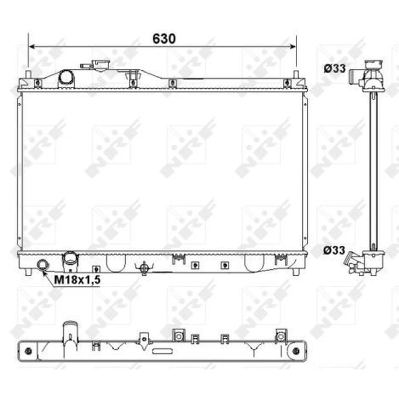 NRF Engine Radiator 53180
