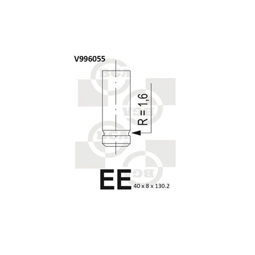 BGA Engine Intake Valve 40mm Head V996055
