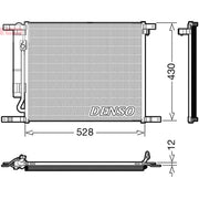 Denso Air Conditioning Condenser fits Chevrolet Aveo / Kalos 2008 on 1.2 1.4